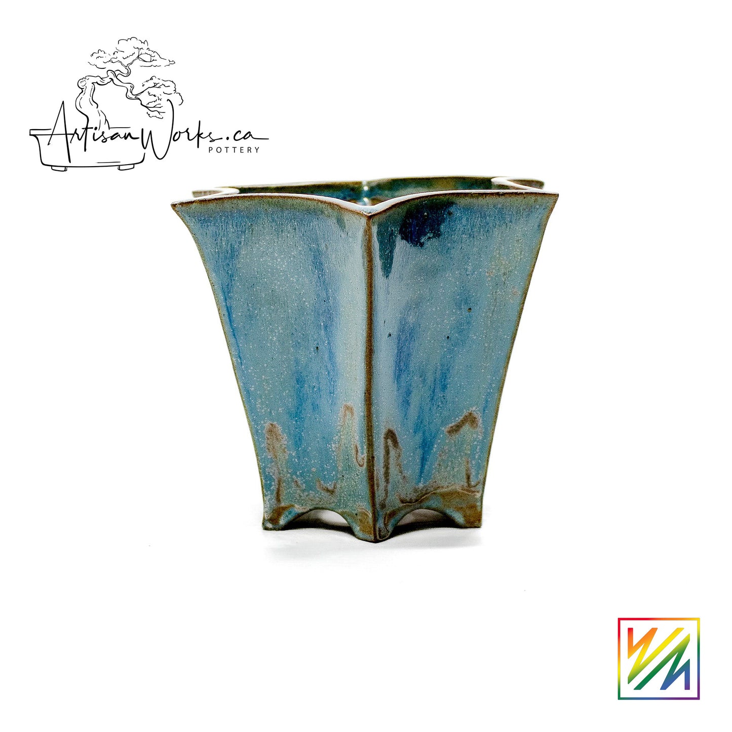 240215094 - slab built six sided bonsai pot