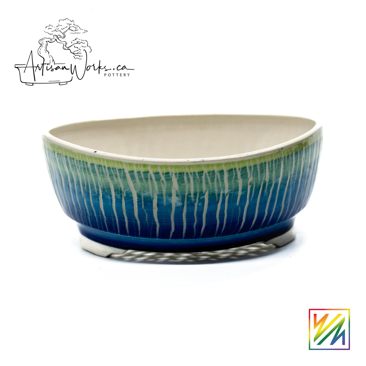 240215096 - wheel thrown bonsai pot