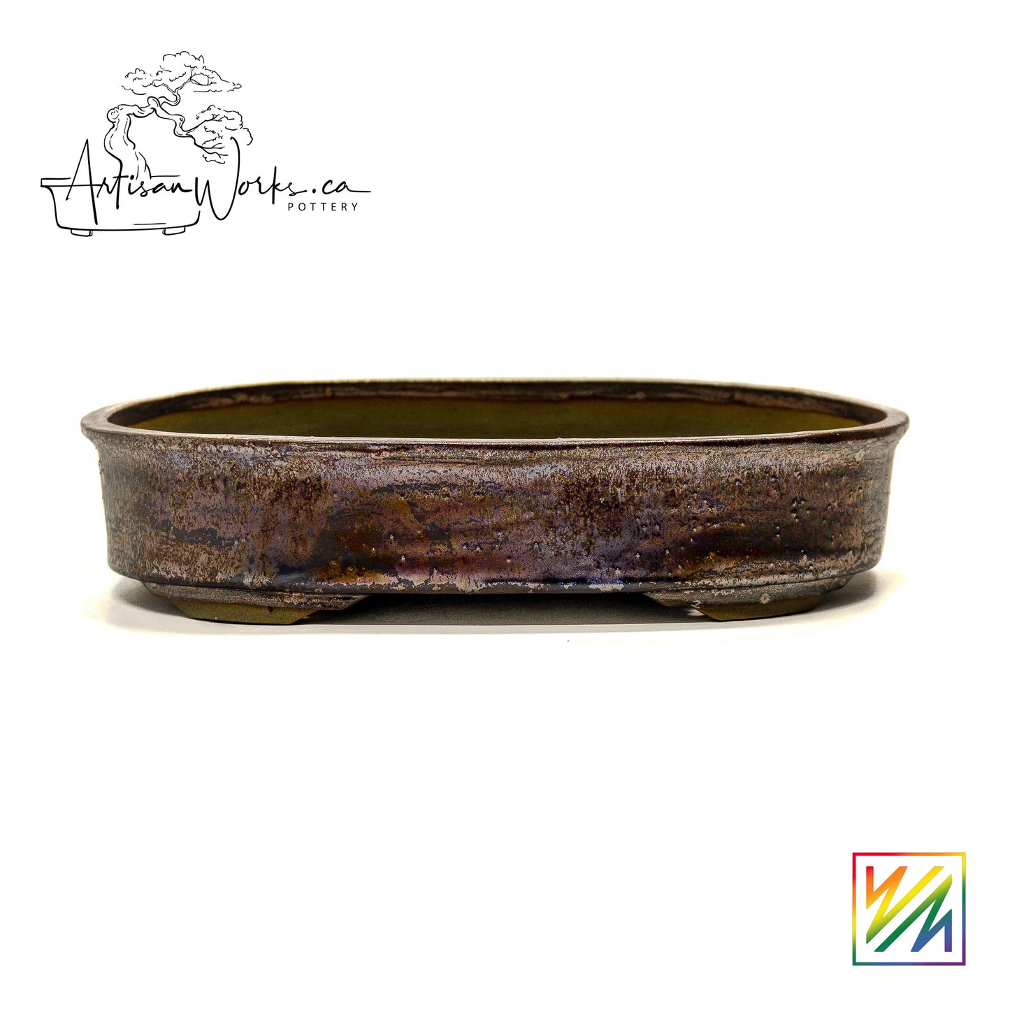 240215099 - slab built oval bonsai pot