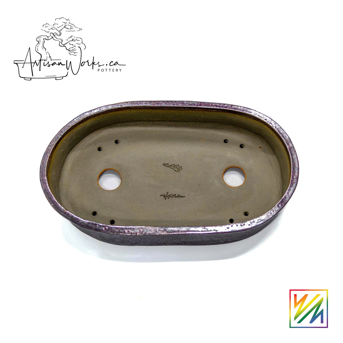 240215099 - slab built oval bonsai pot