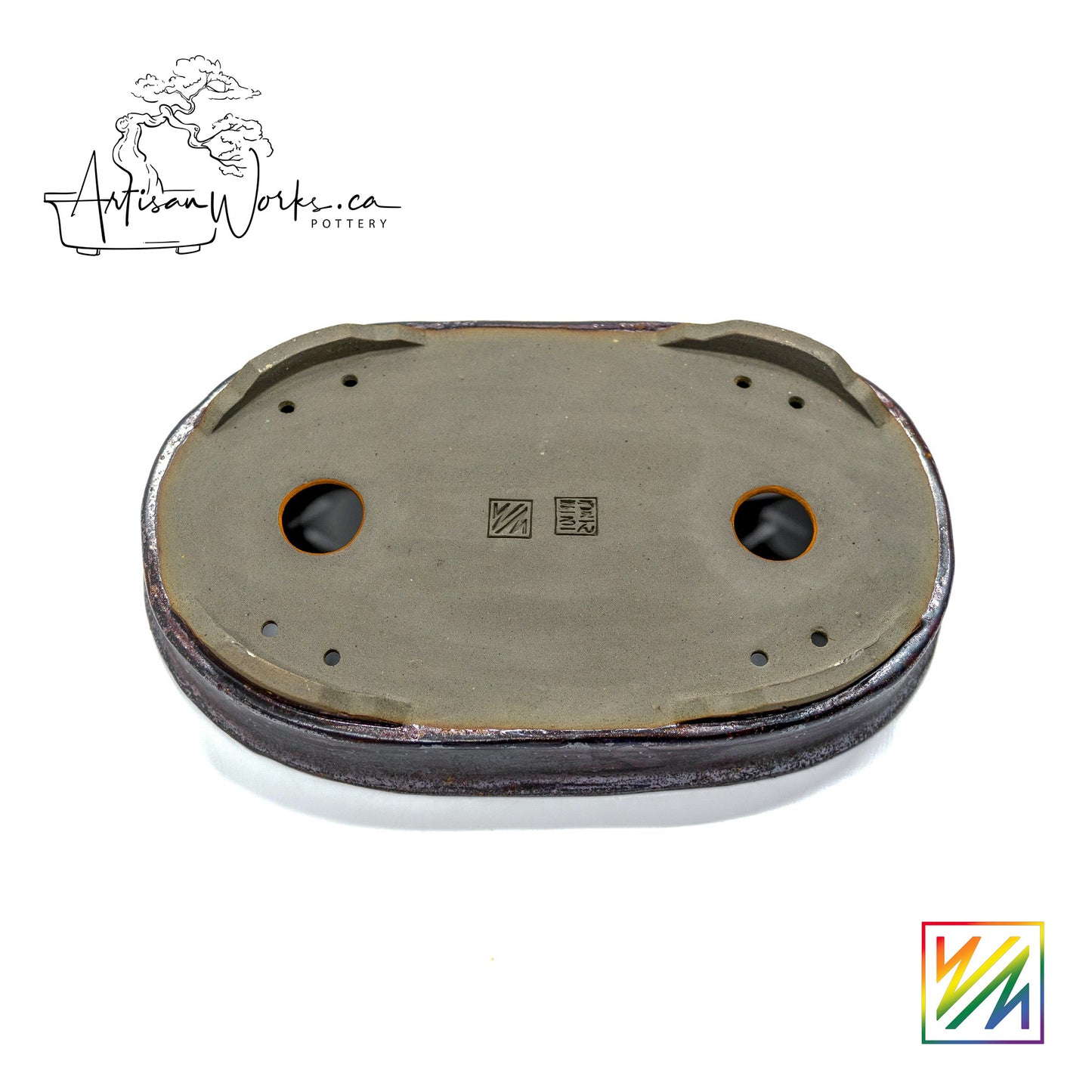 240215099 - slab built oval bonsai pot