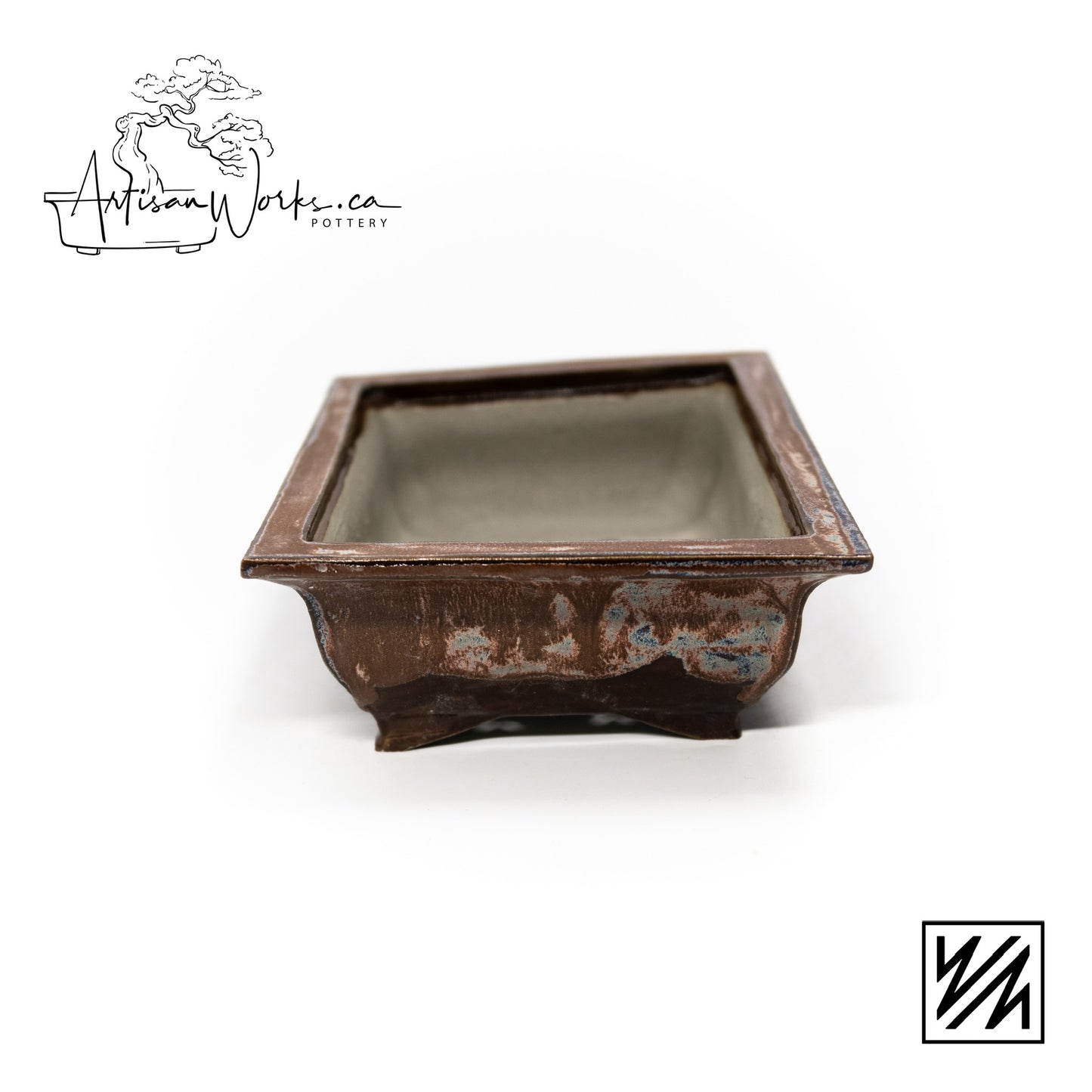 240222123 - slab built rectangle bonsai pot