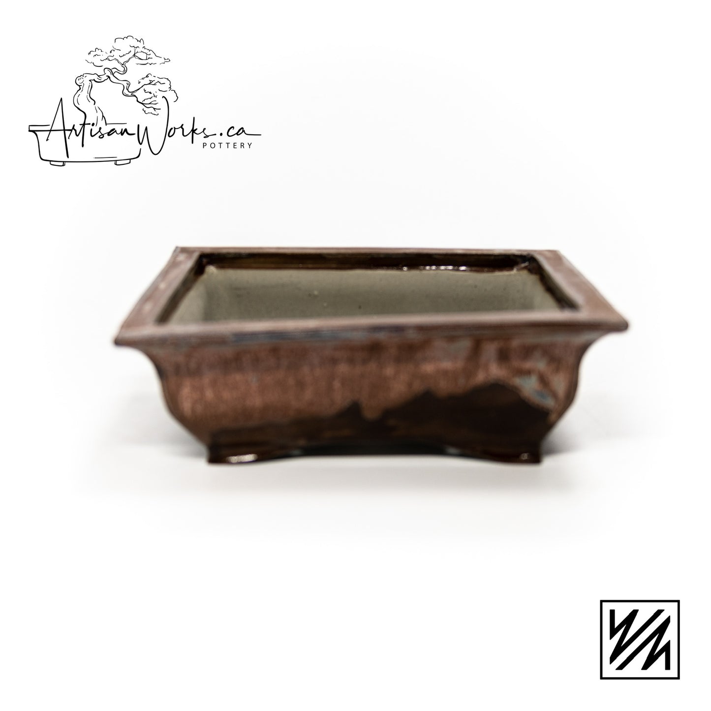 240222123 - slab built rectangle bonsai pot
