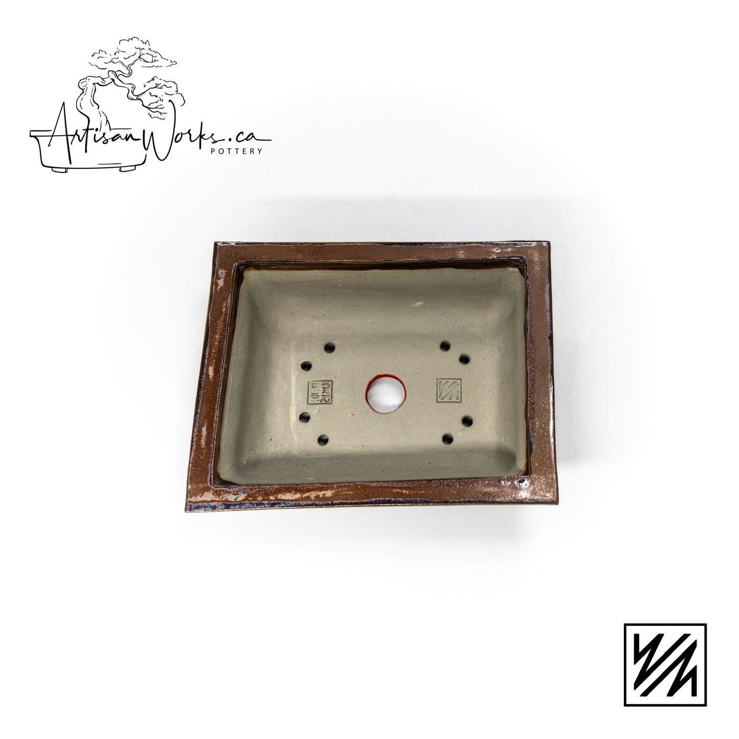 240222123 - slab built rectangle bonsai pot