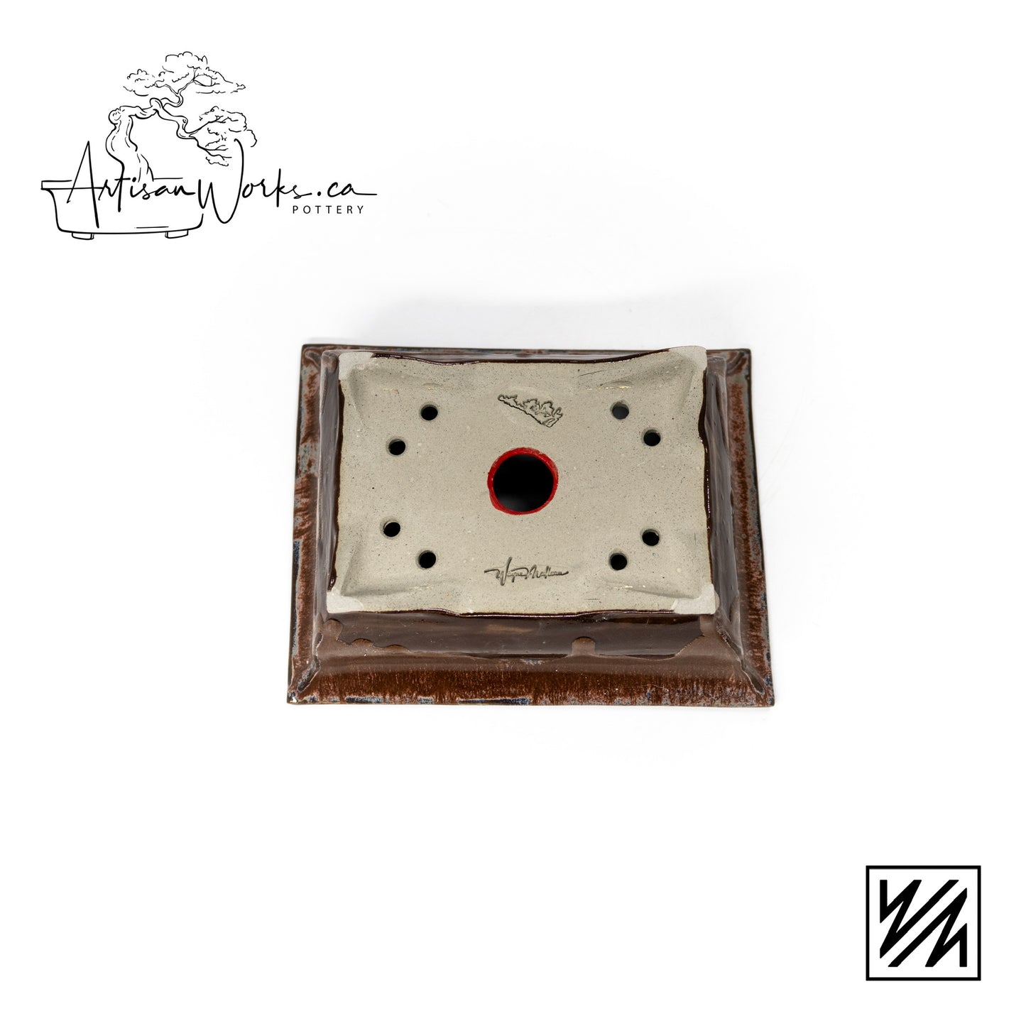 240222123 - slab built rectangle bonsai pot