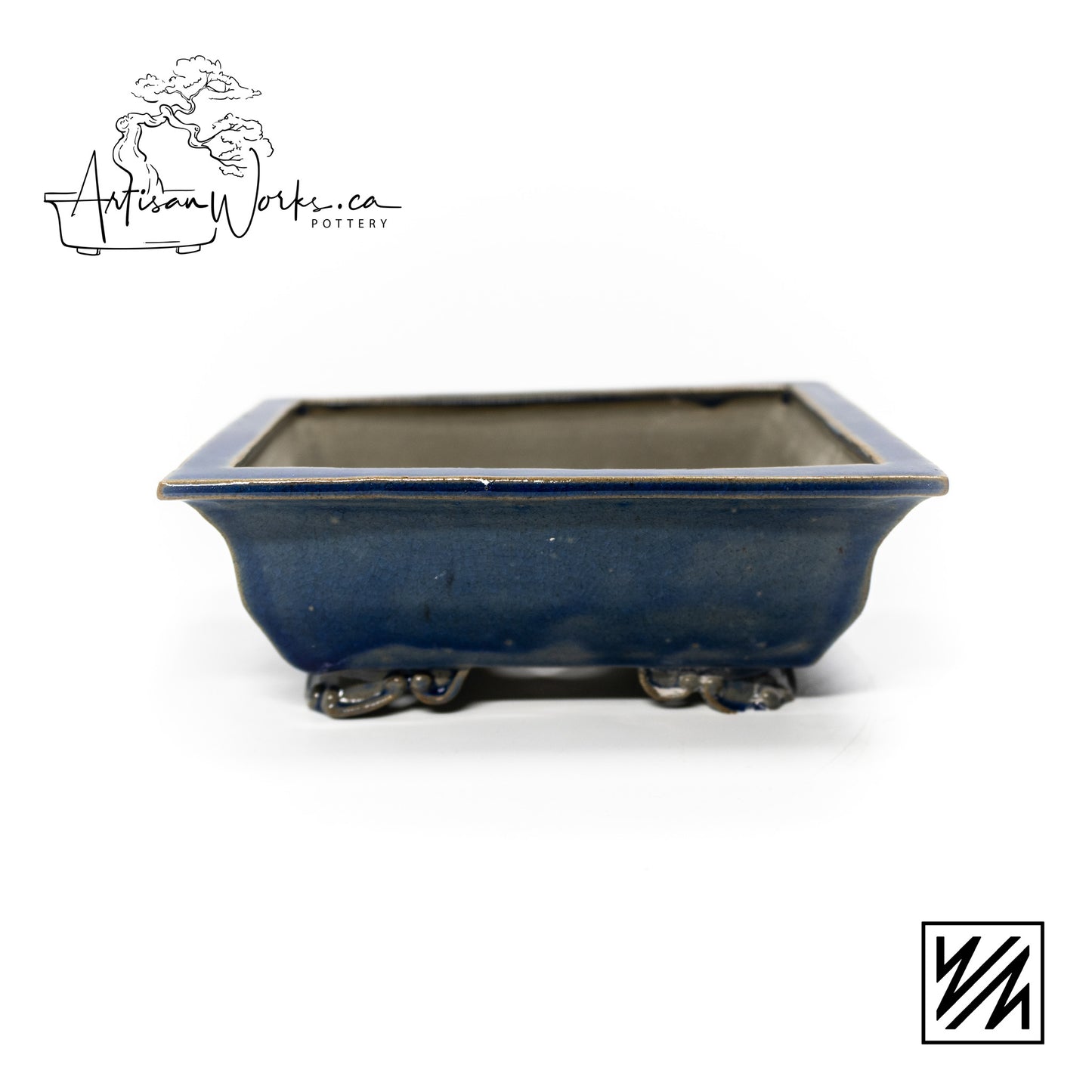 240222124 - slab built rectangle bonsai pot