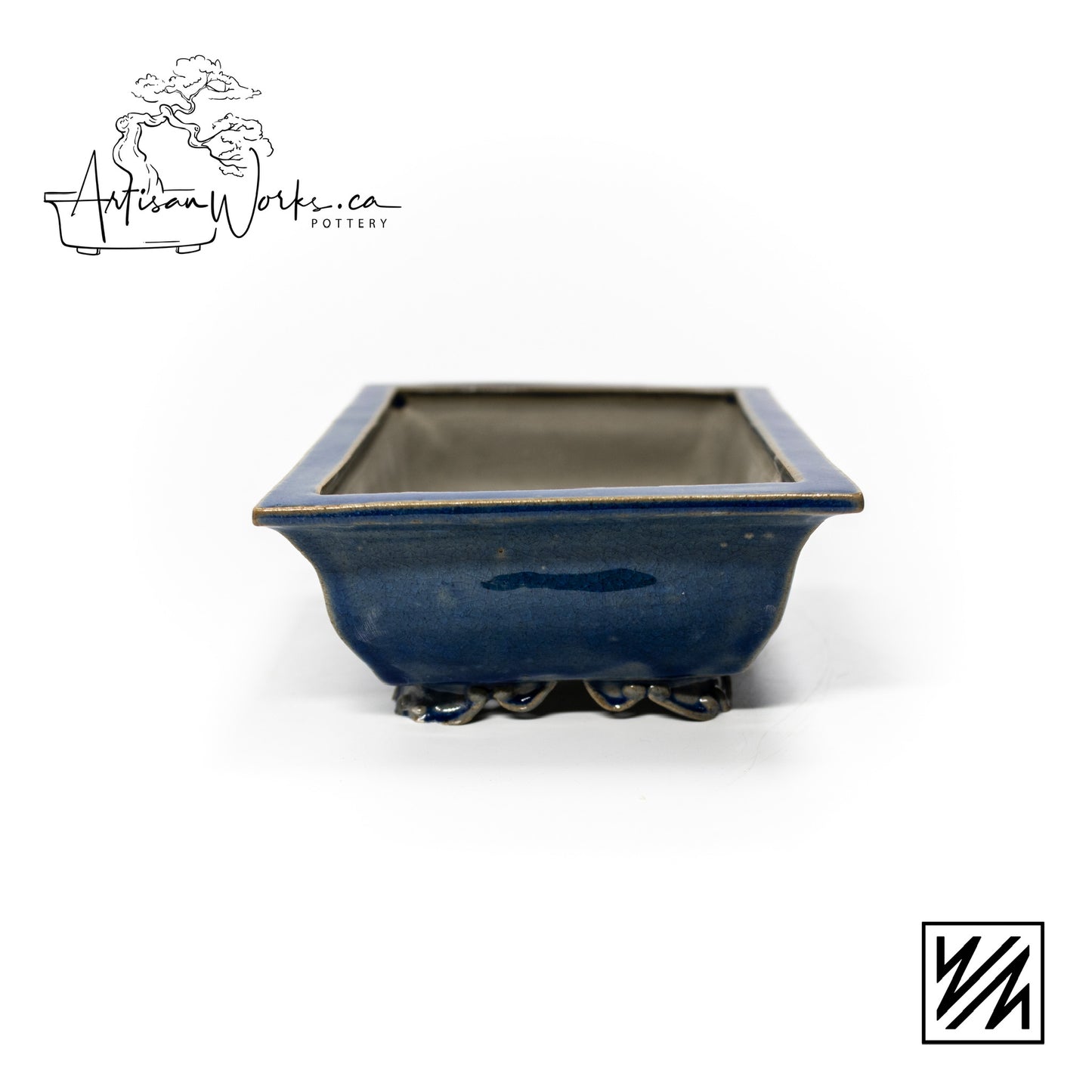 240222124 - slab built rectangle bonsai pot