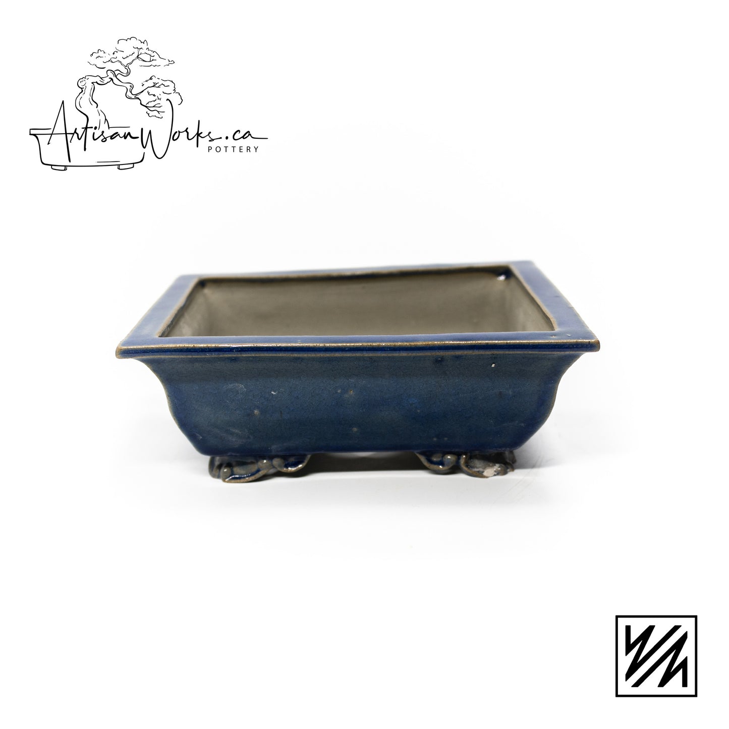 240222124 - slab built rectangle bonsai pot