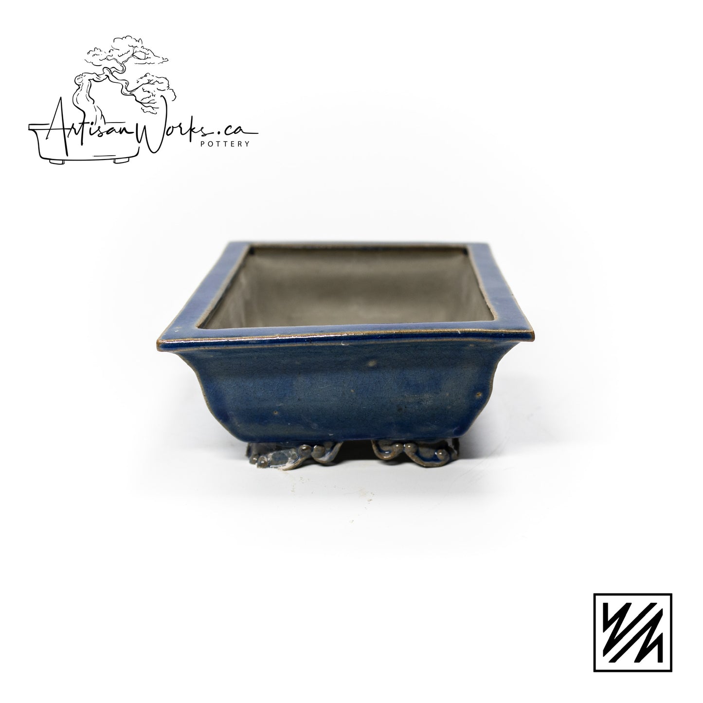 240222124 - slab built rectangle bonsai pot