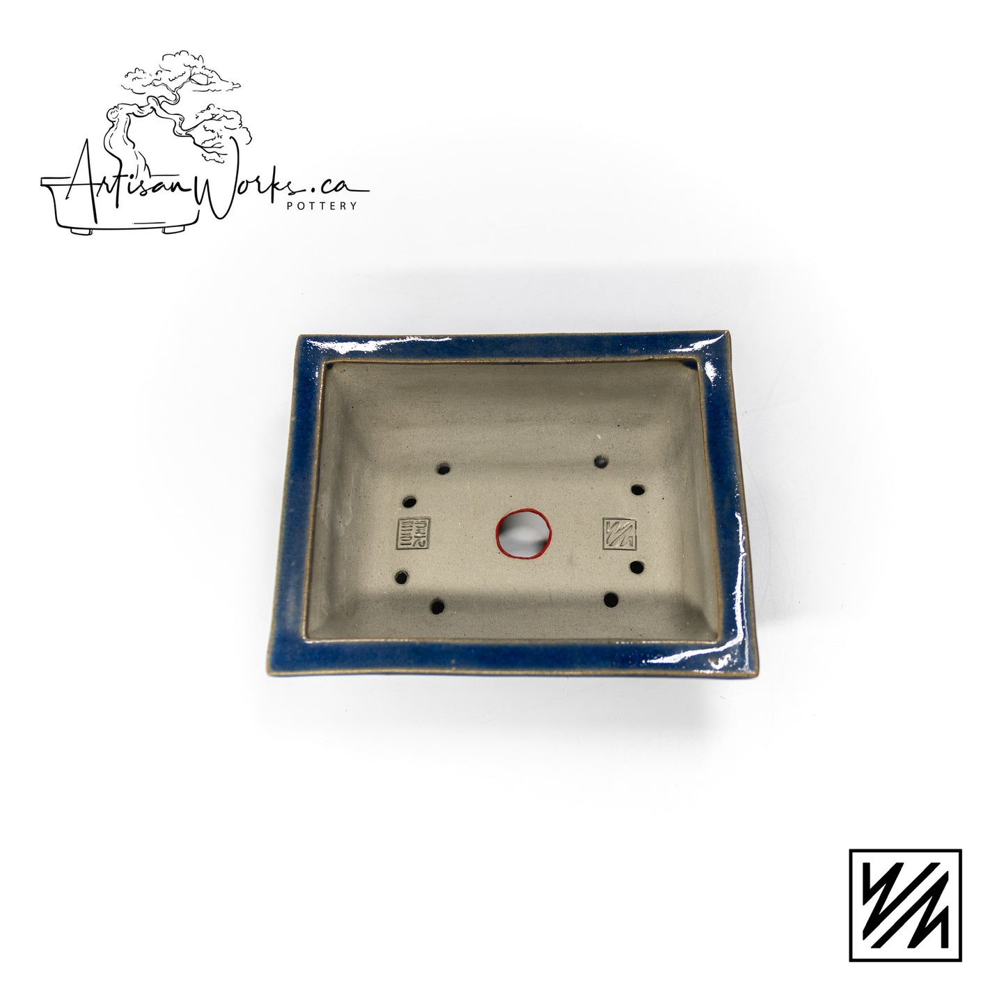 240222124 - slab built rectangle bonsai pot