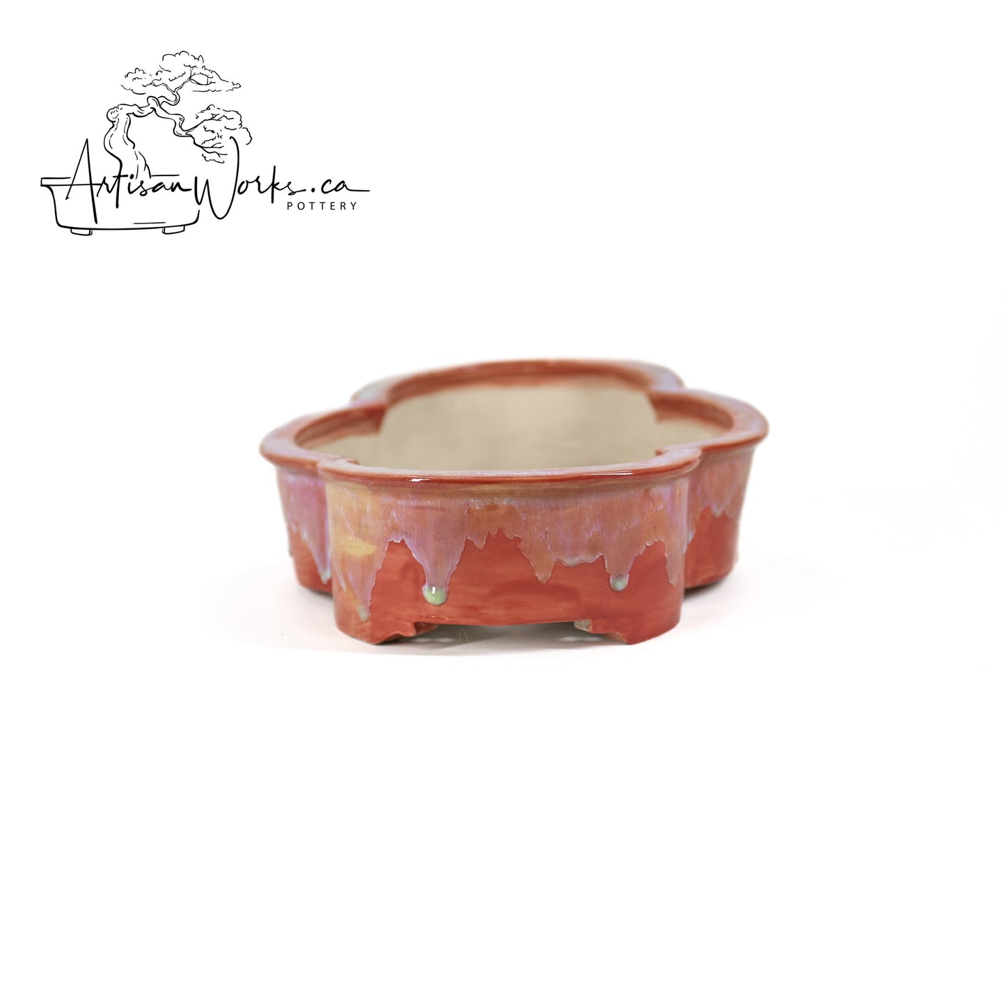 240306135 - slab built oval, mokko inspired bonsai pot