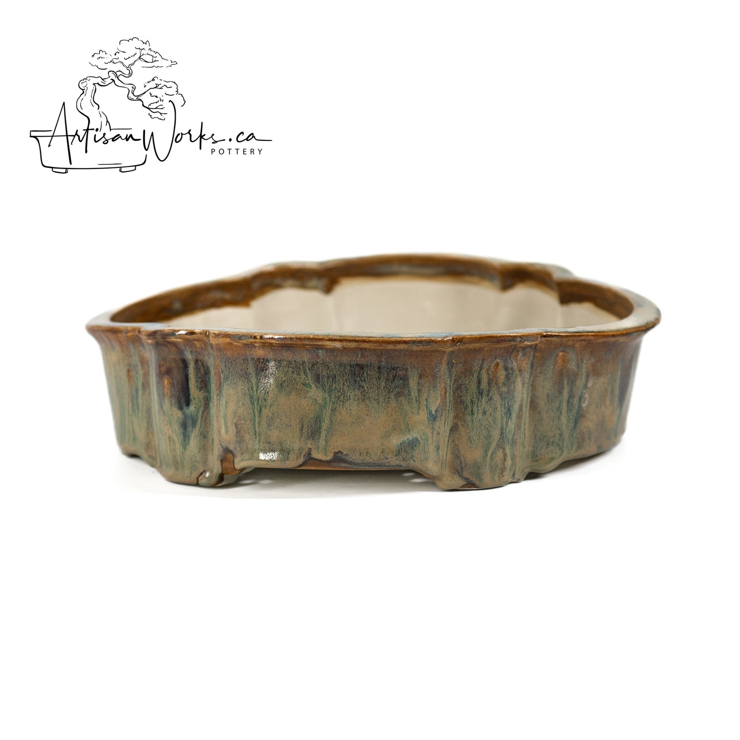 240306136 - slab built round, mokko inpsired, bonsai pot