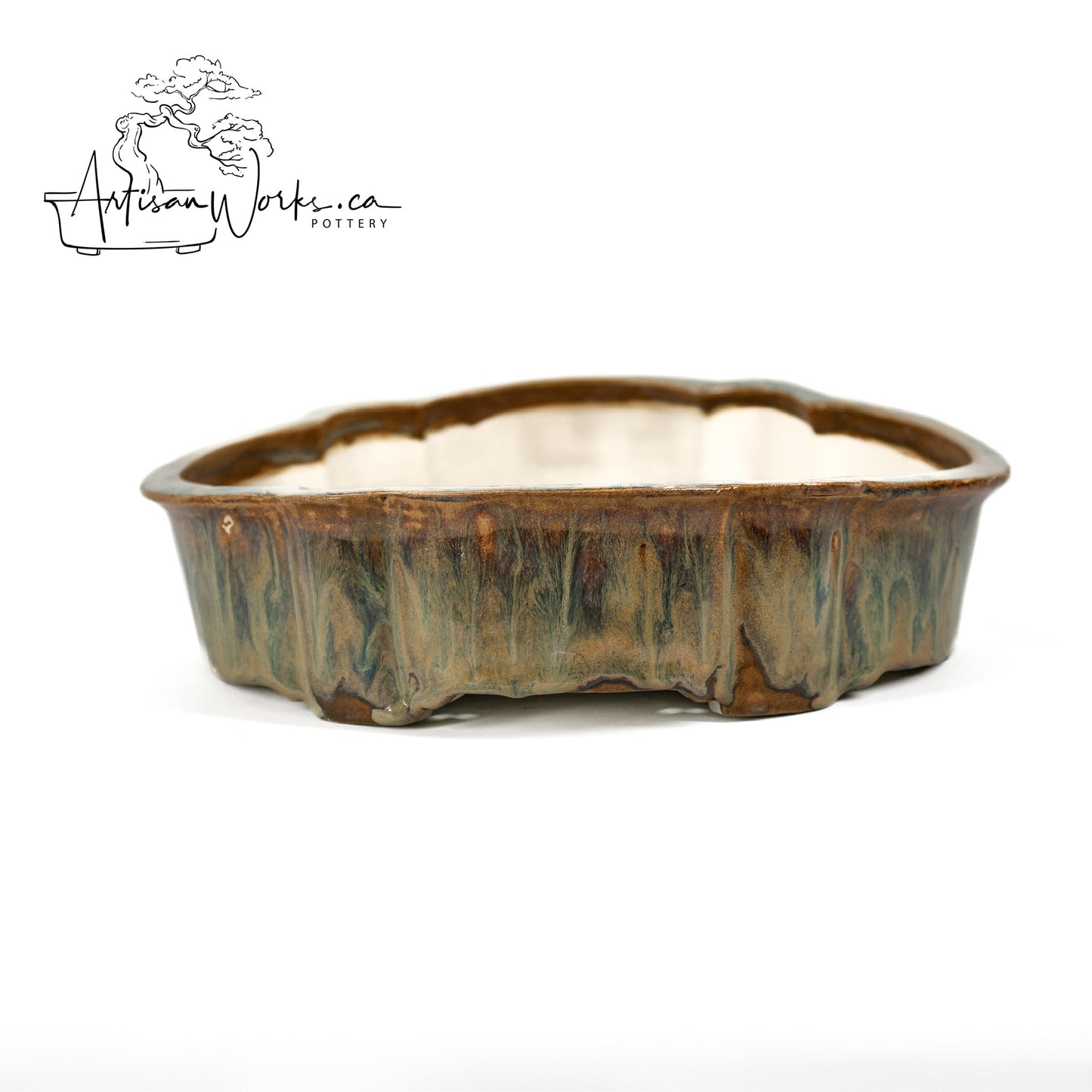 240306136 - slab built round, mokko inpsired, bonsai pot