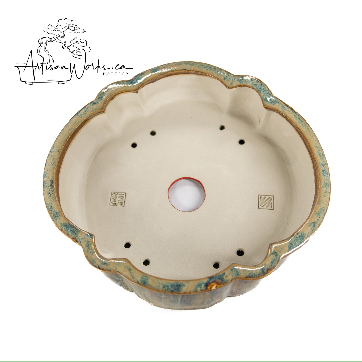 240306136 - slab built round, mokko inpsired, bonsai pot