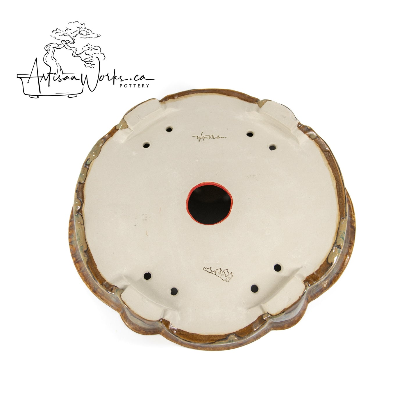 240306136 - slab built round, mokko inpsired, bonsai pot