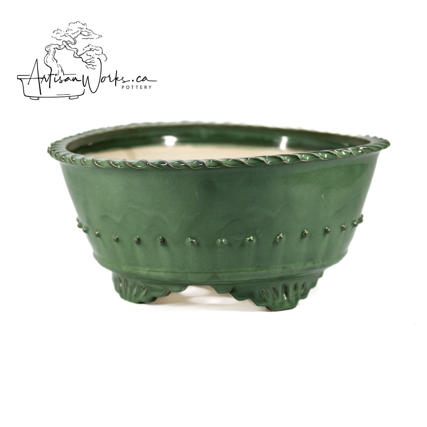 240306137 - wheel thrown bonsai pot
