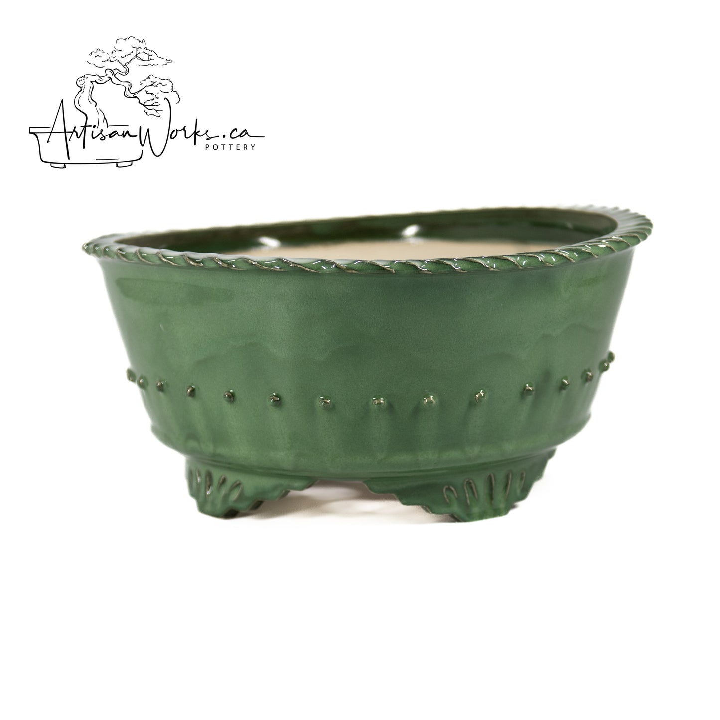 240306137 - wheel thrown bonsai pot