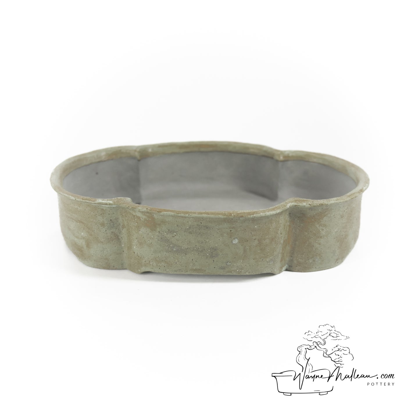 240319153 - slab built oval, mokko inspired bonsai pot
