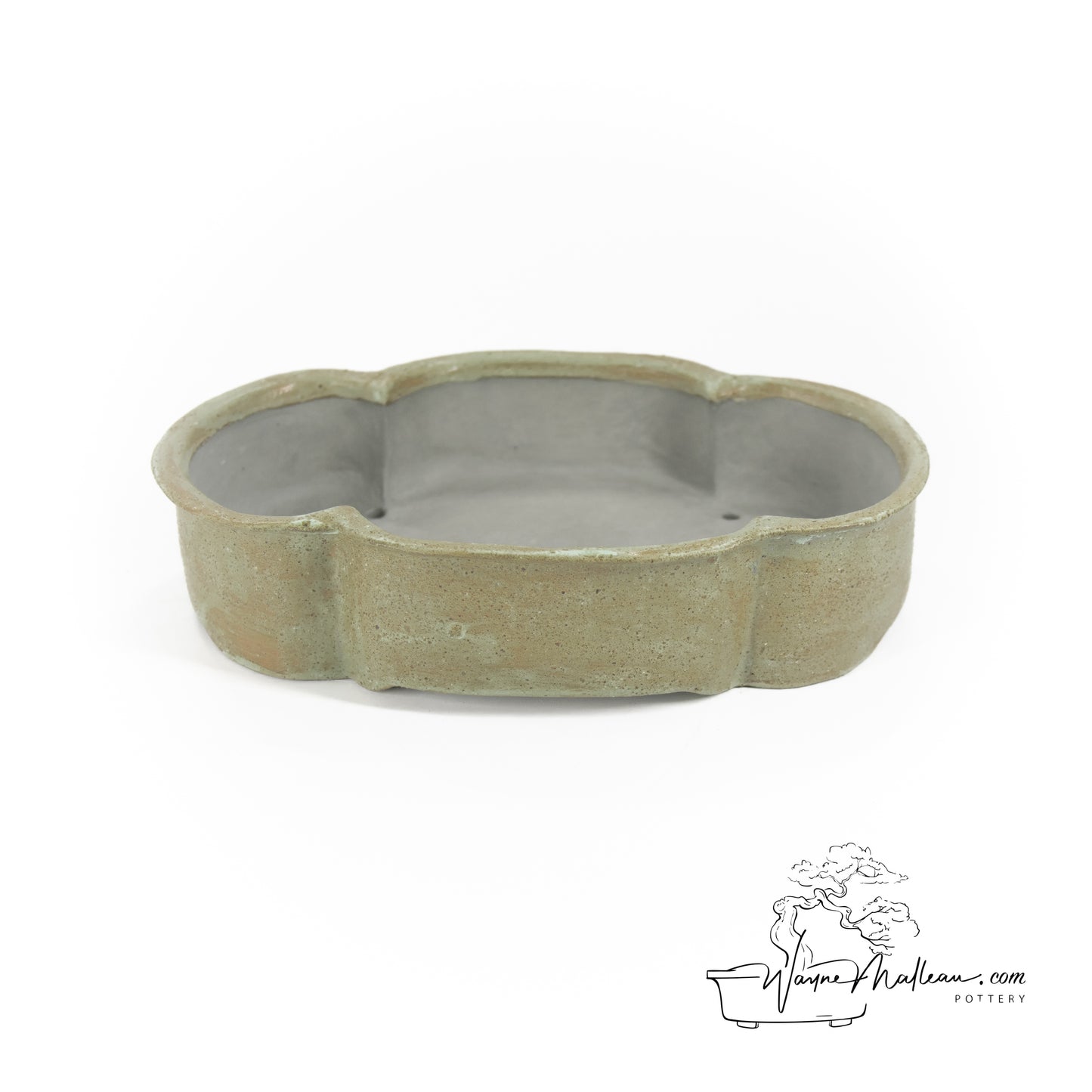 240319153 - slab built oval, mokko inspired bonsai pot