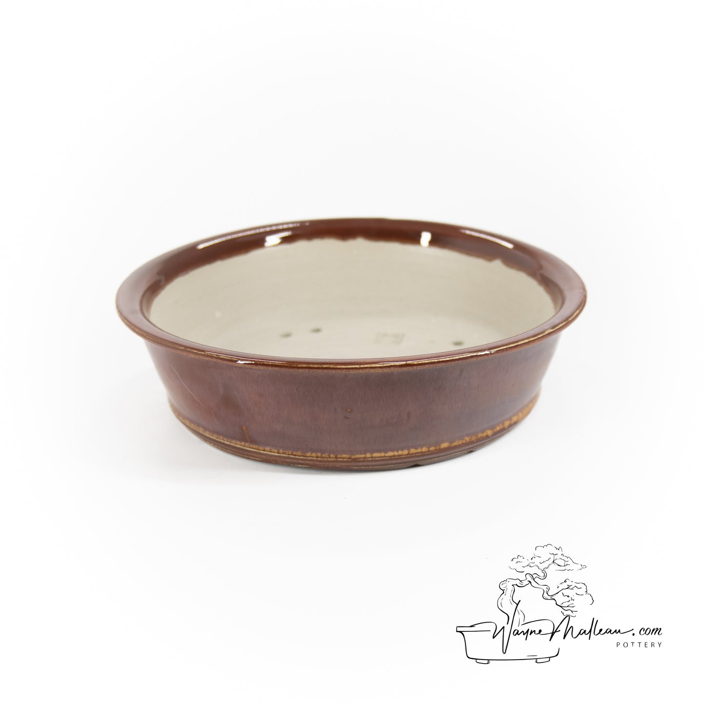 240319156- wheel thrown bonsai pot