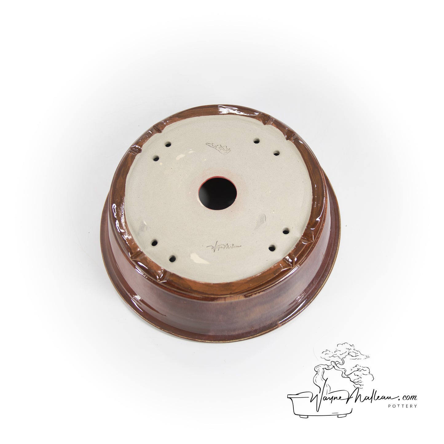 240319156- wheel thrown bonsai pot