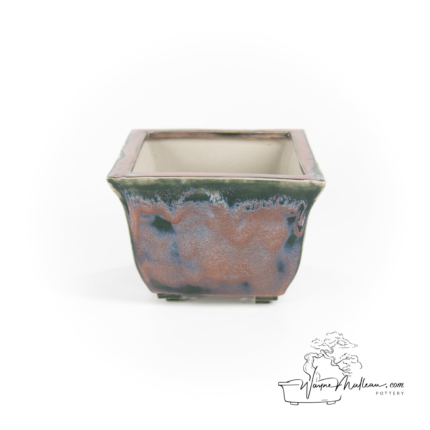 240319157 - slab built square bonsai pot