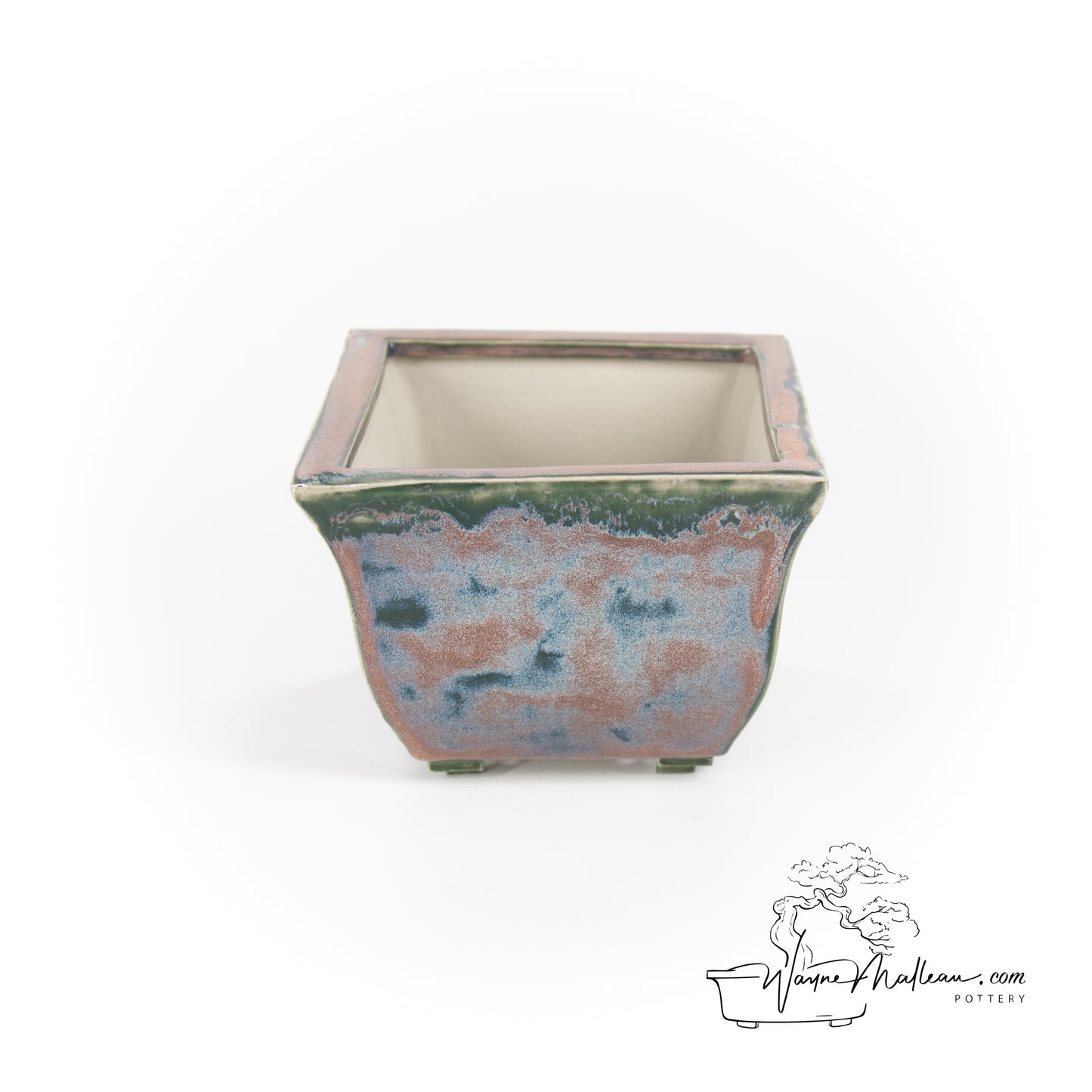 240319157 - slab built square bonsai pot