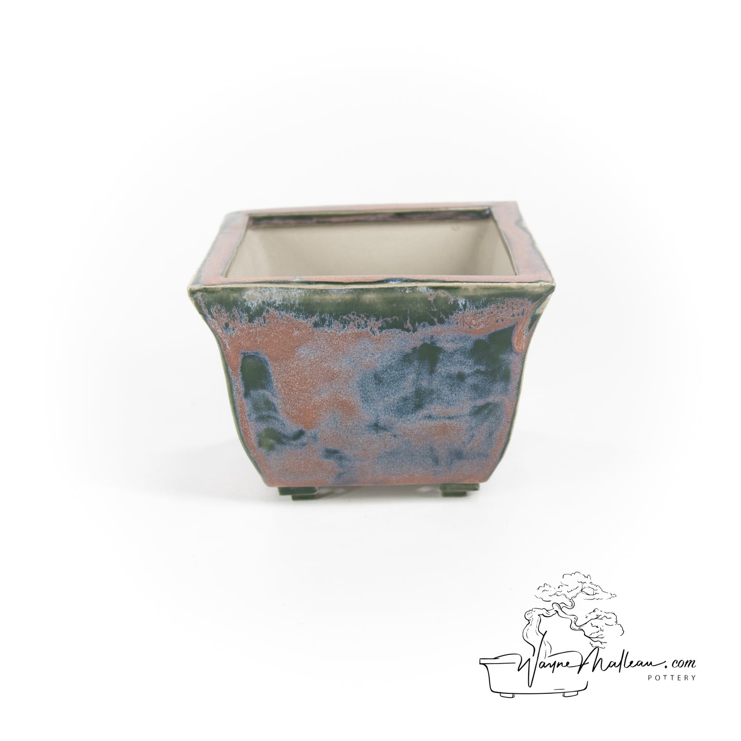 240319157 - slab built square bonsai pot