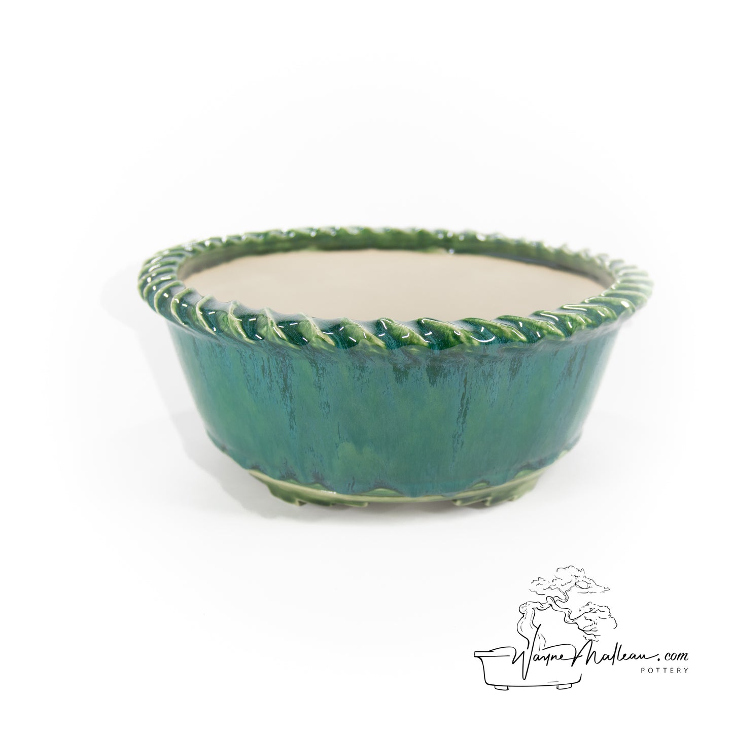 240319161 - wheel thrown bonsai pot