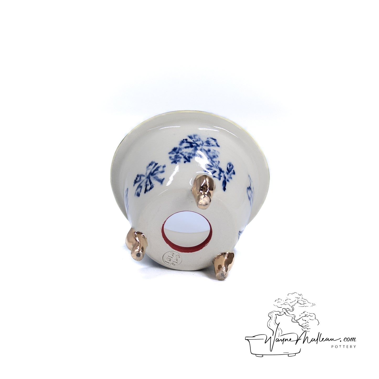 240325171 - royal accented, handpainted neofinetia orchid pot