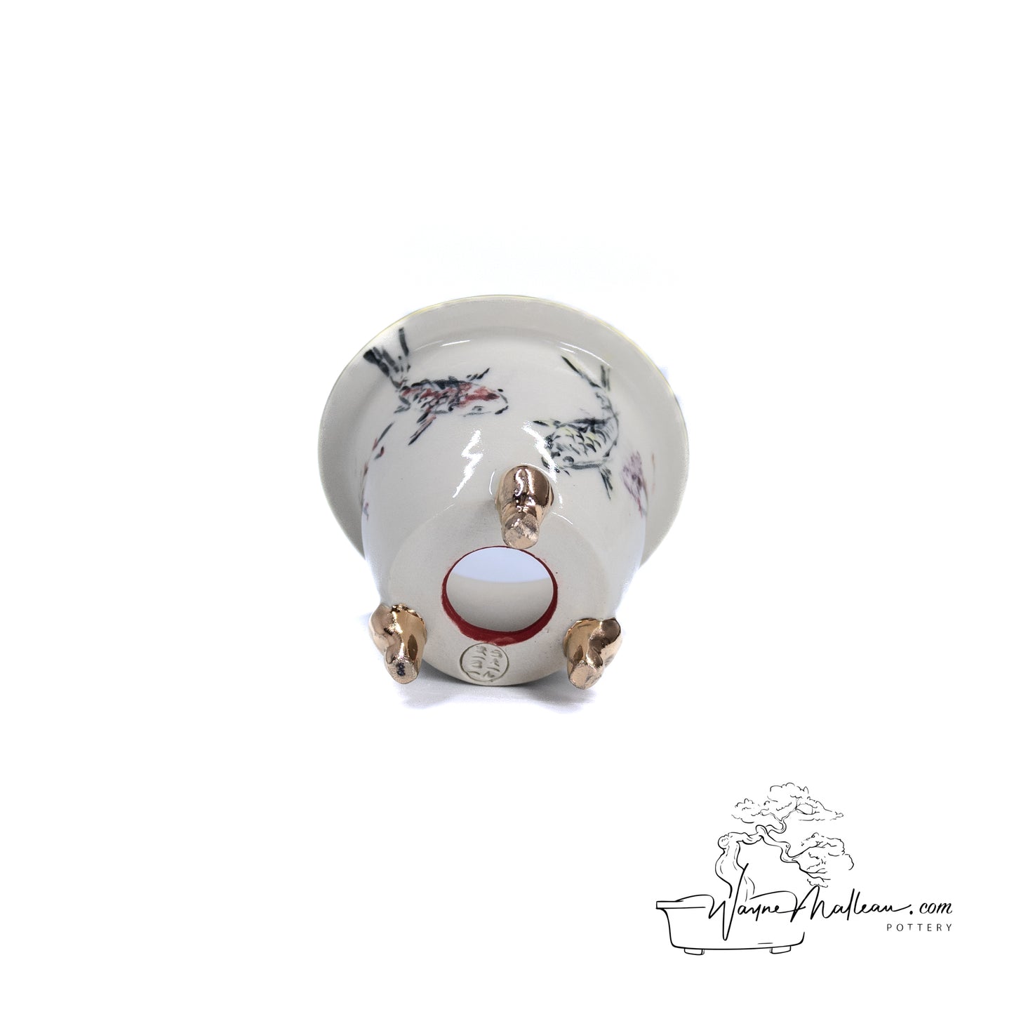 240325174 - royal accented, handpainted neofinetia orchid pot