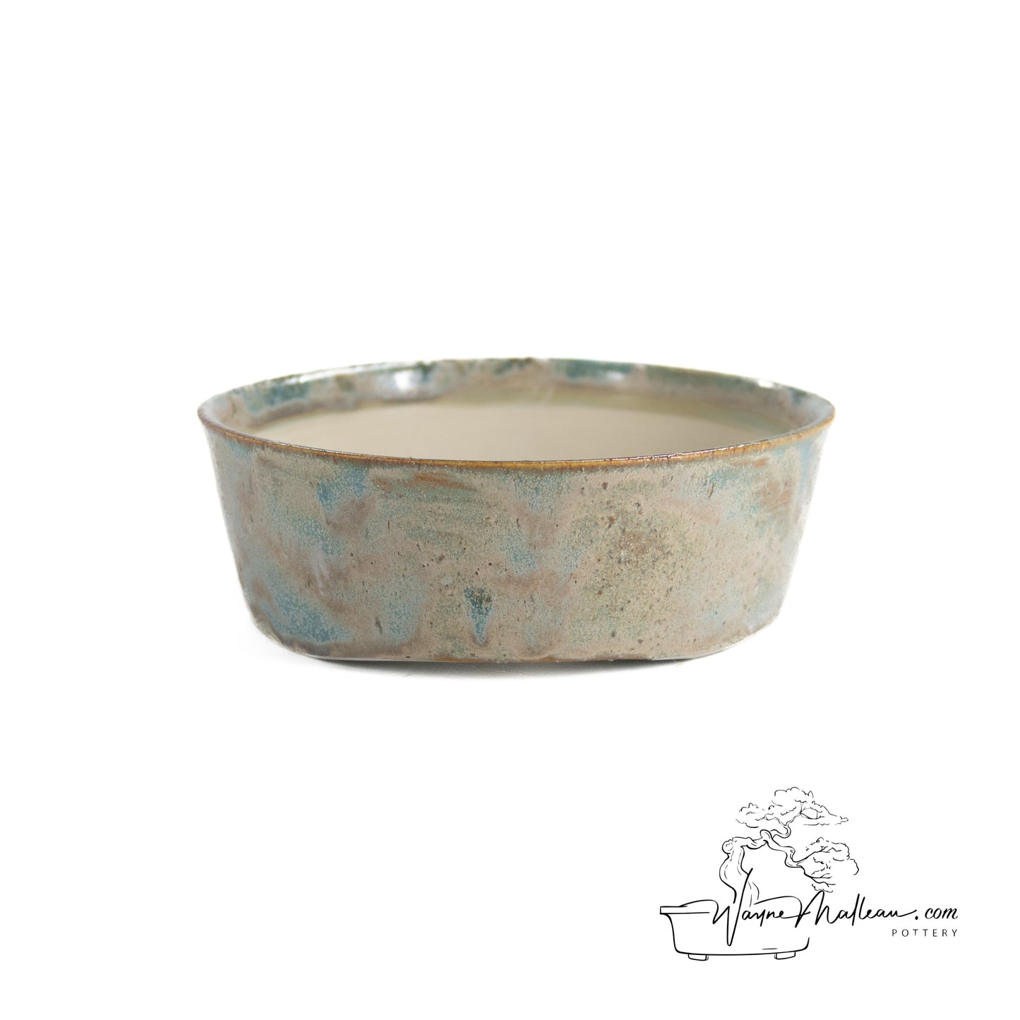 240325177 - wheel thrown bonsai pot