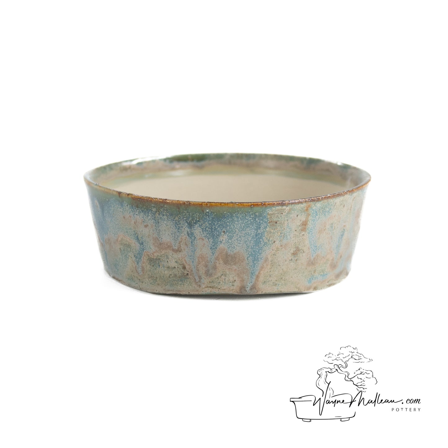 240325177 - wheel thrown bonsai pot