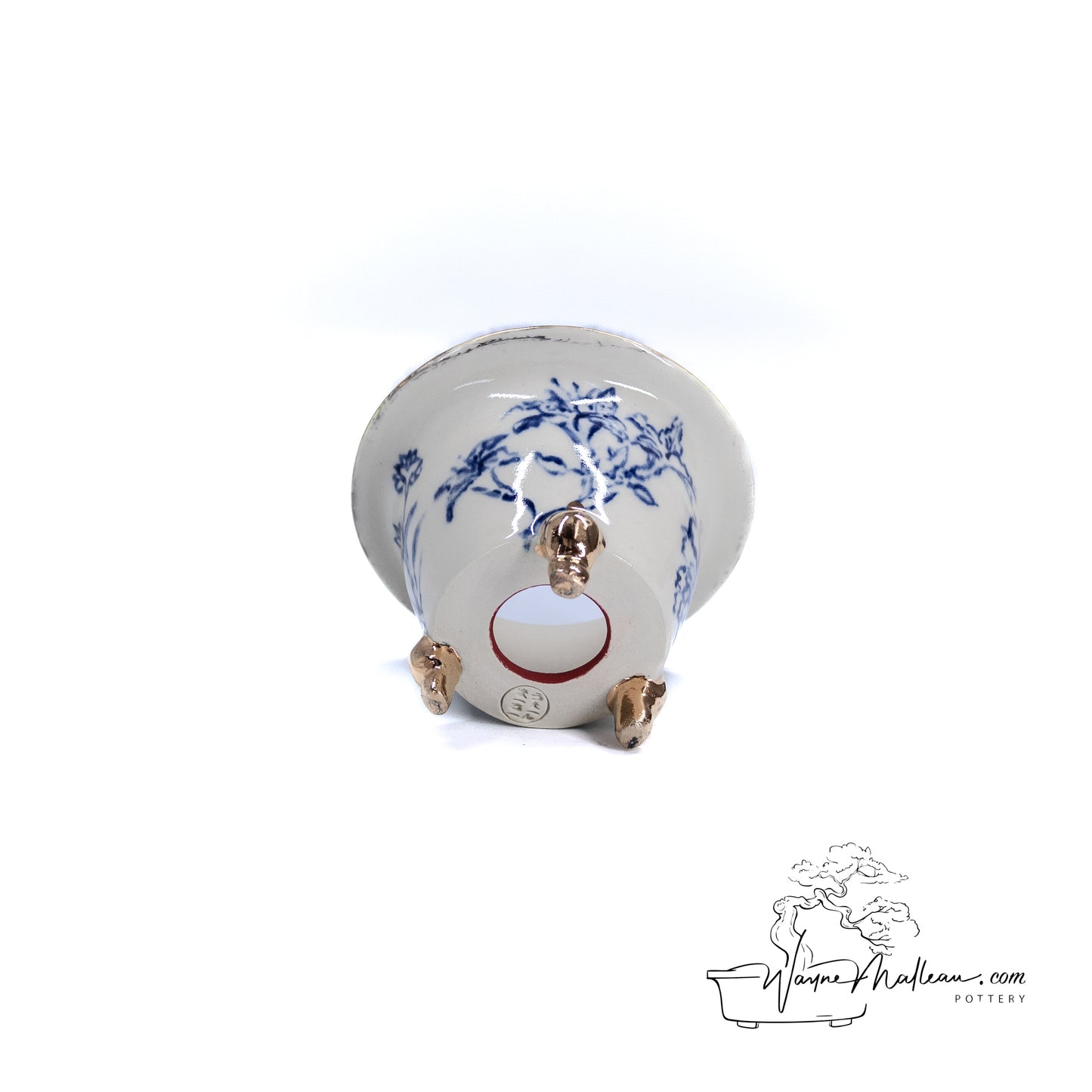 240306139 - royal accented, handpainted neofinetia orchid pot