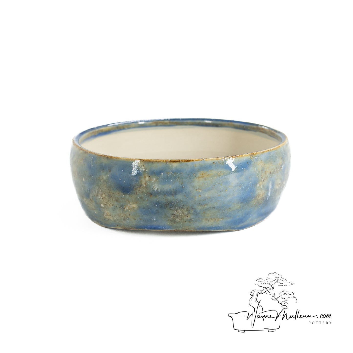 240325178 - wheel thrown bonsai pot