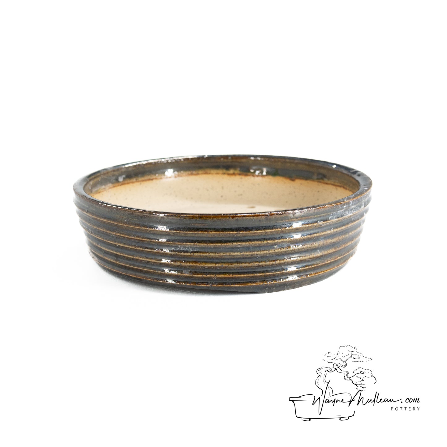 240325179 - wheel thrown bonsai pot