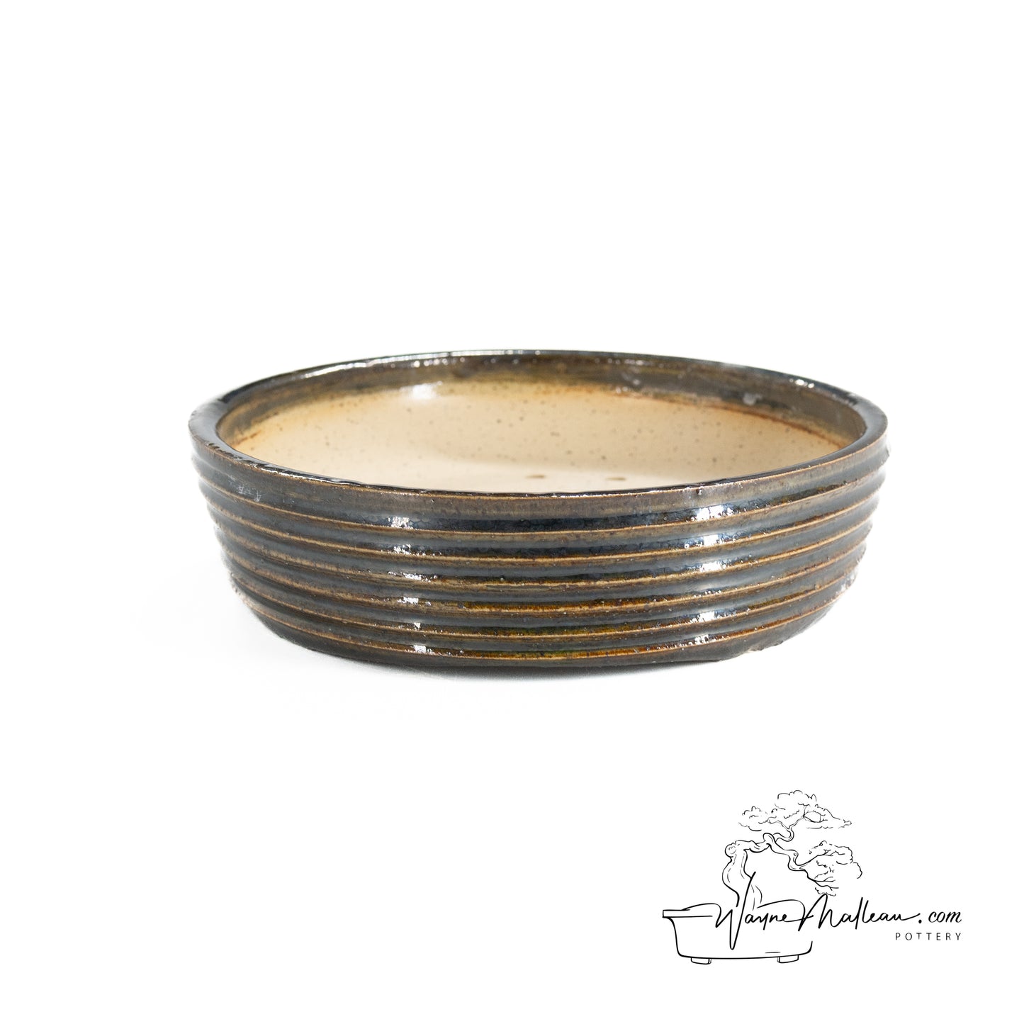 240325179 - wheel thrown bonsai pot