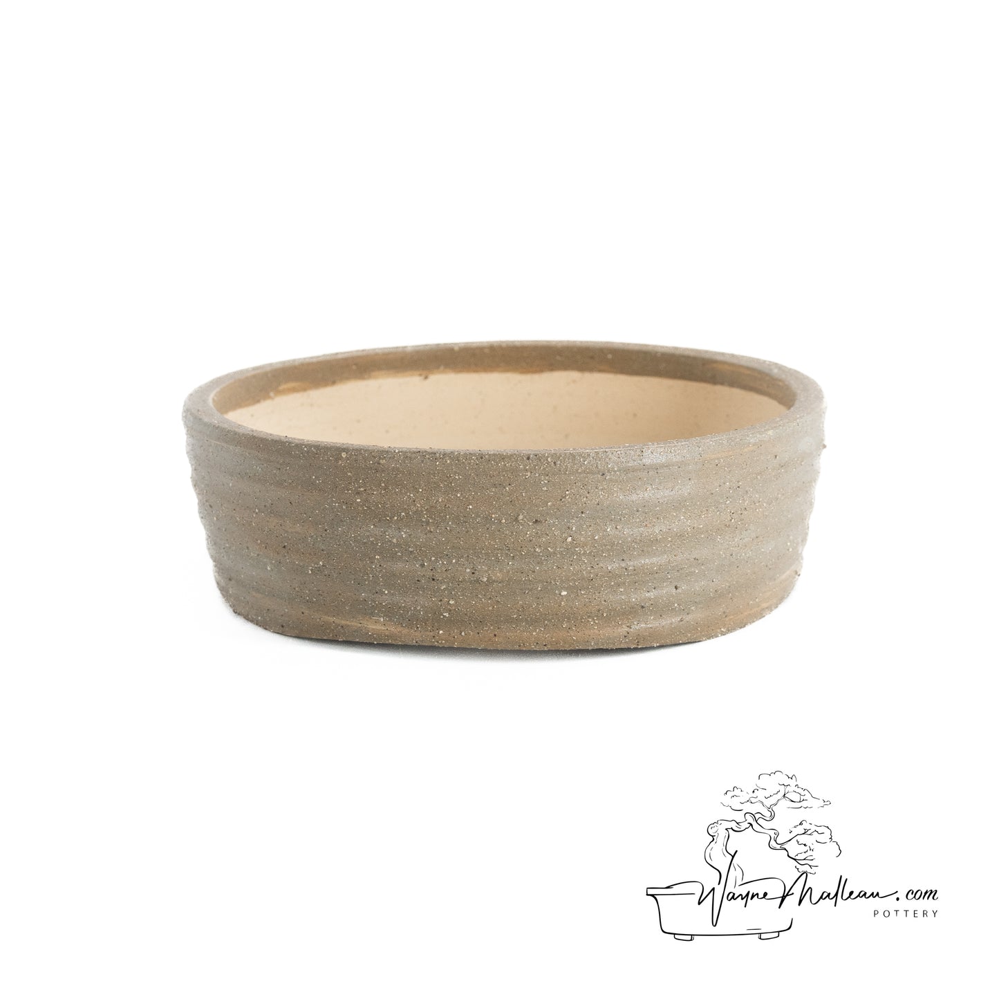 240325180 - wheel thrown bonsai pot