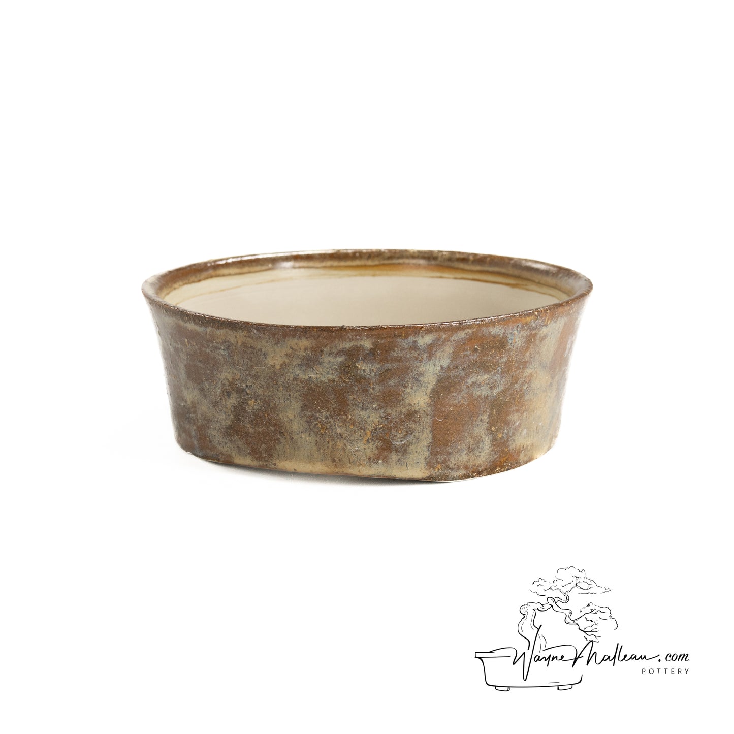 240325183 - wheel thrown bonsai pot