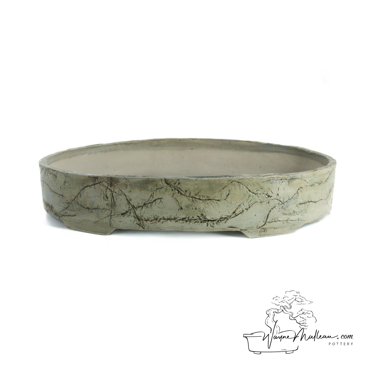 240325188 - slab built oval bonsai pot