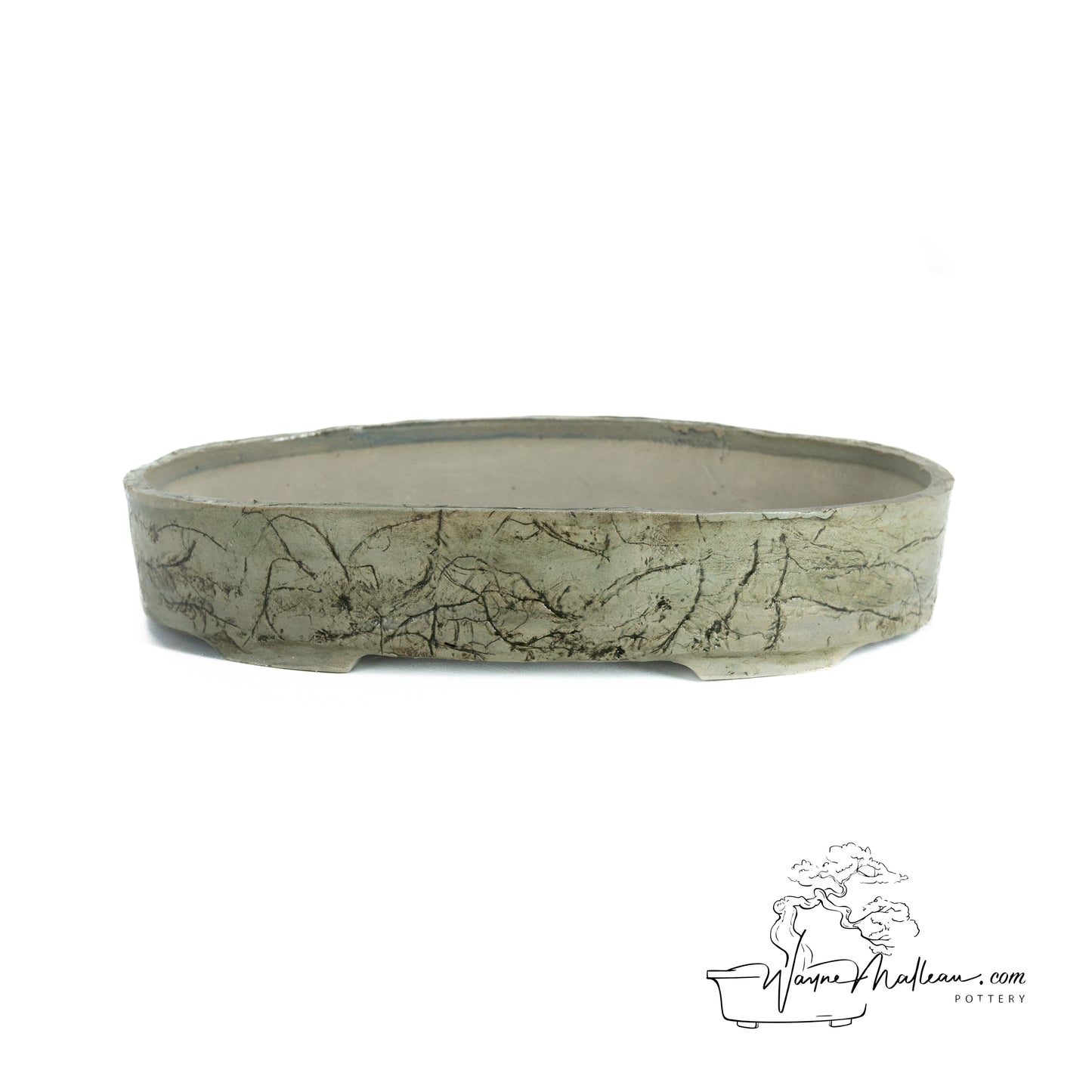 240325188 - slab built oval bonsai pot