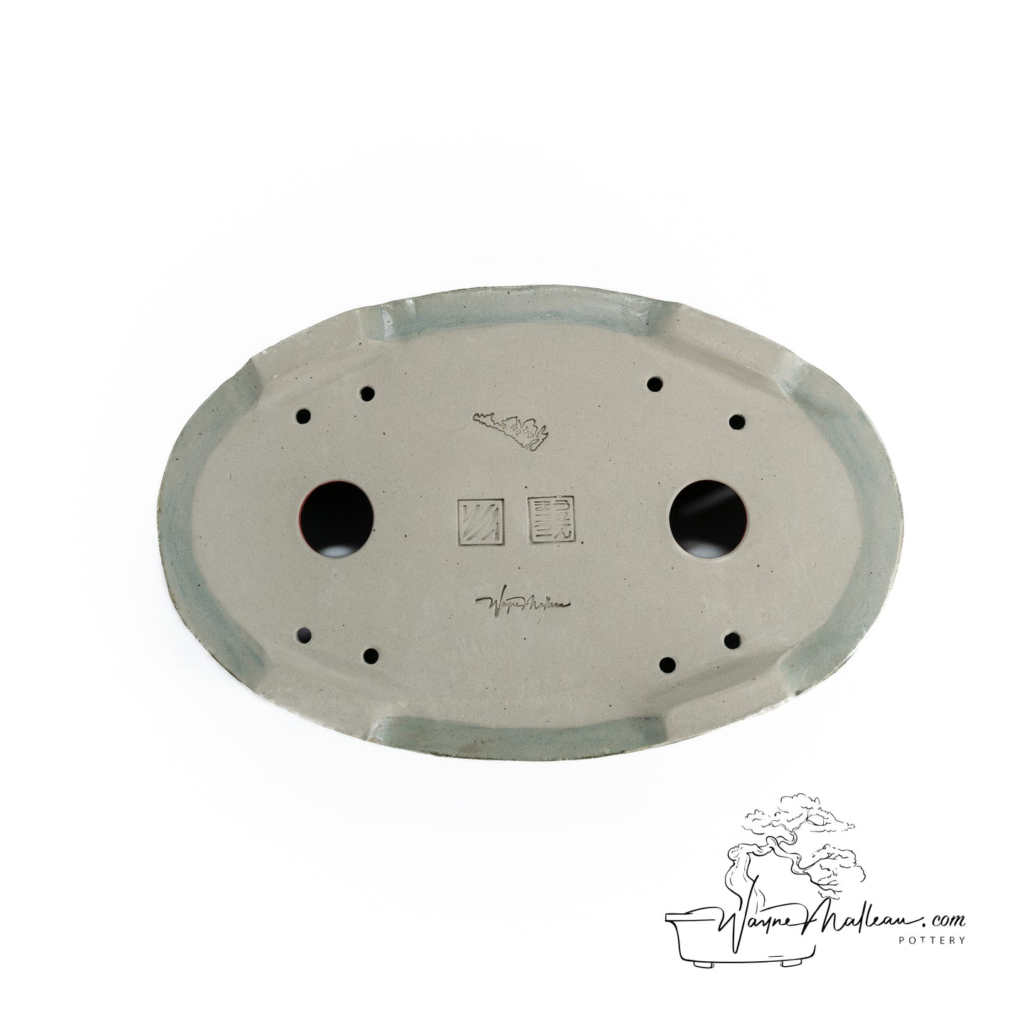 240325188 - slab built oval bonsai pot