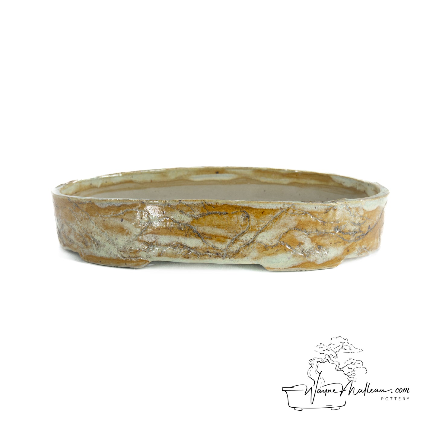 240325189 - slab built oval bonsai pot