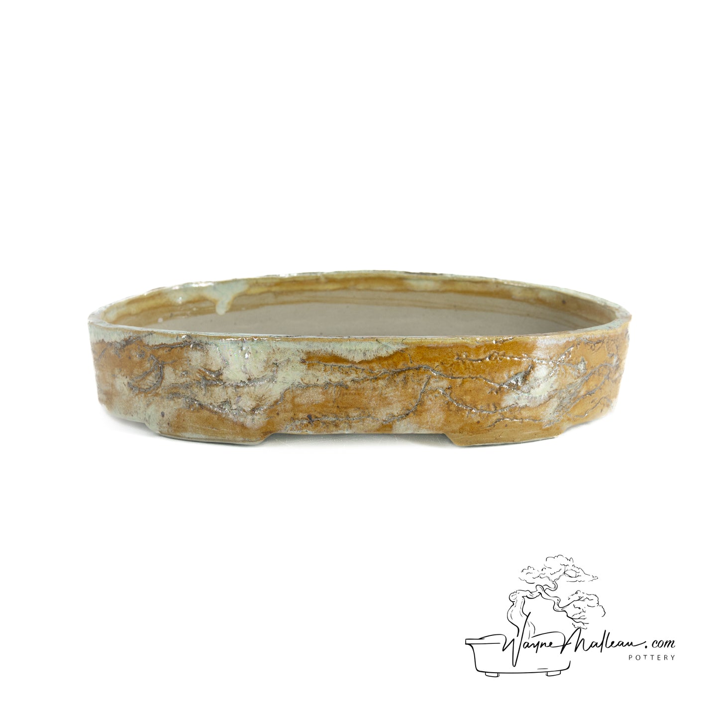 240325189 - slab built oval bonsai pot