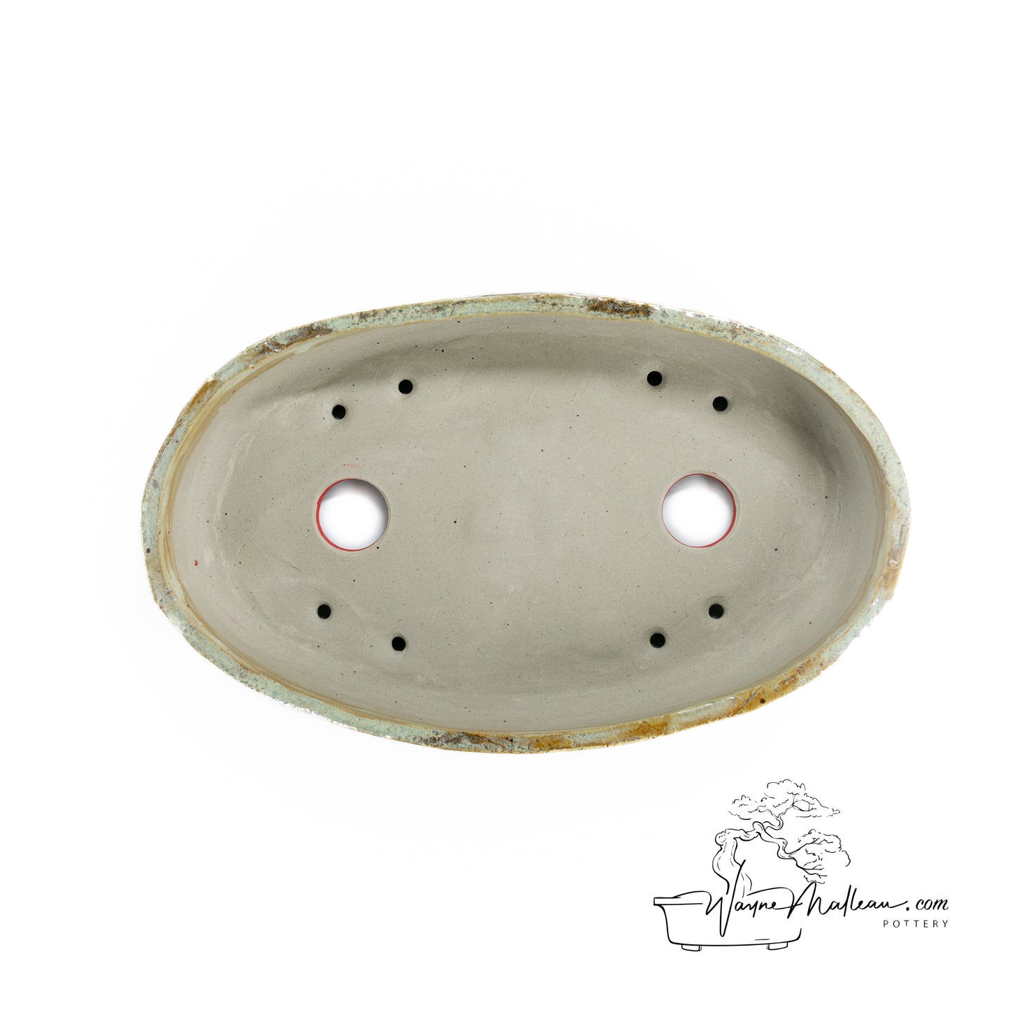 240325189 - slab built oval bonsai pot