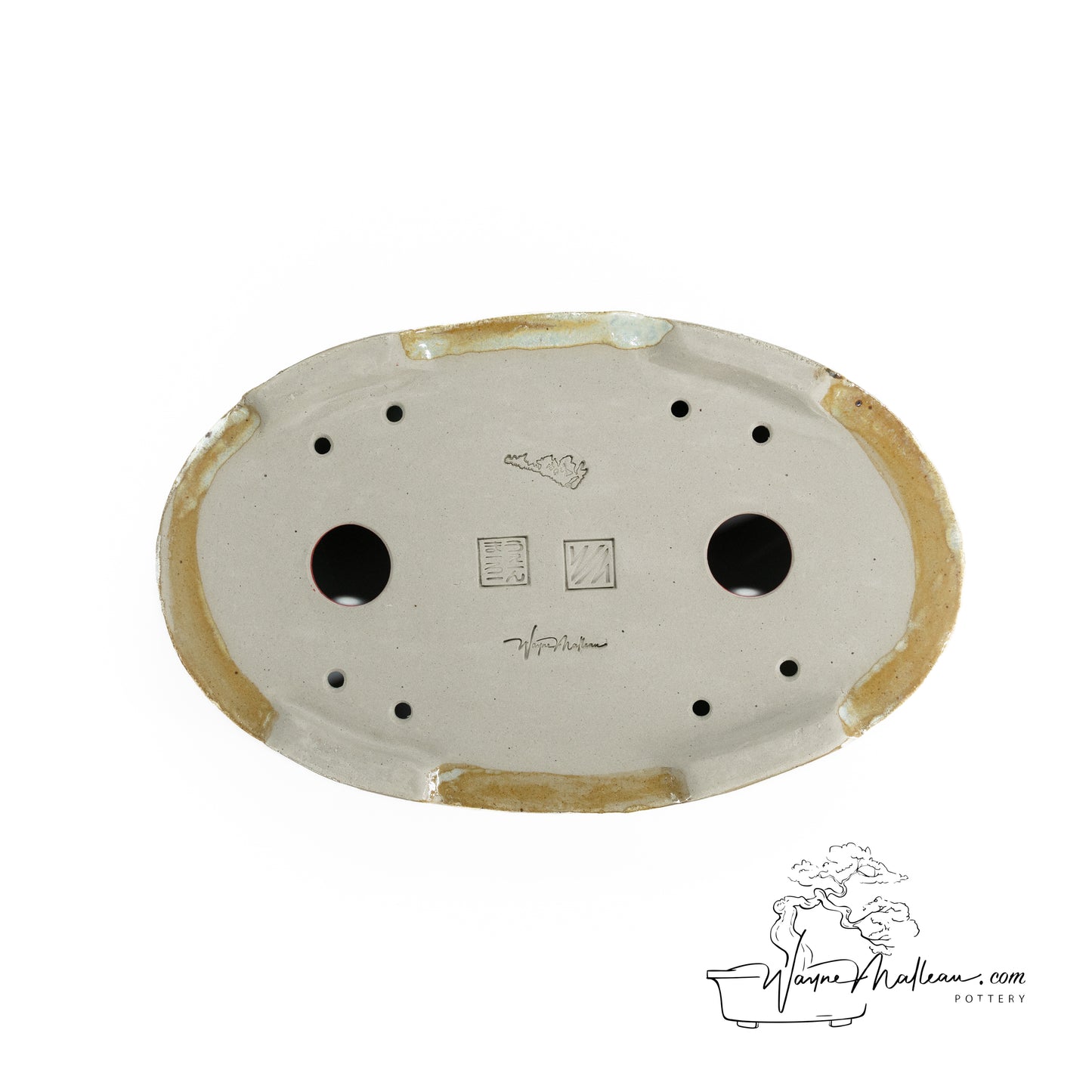 240325189 - slab built oval bonsai pot