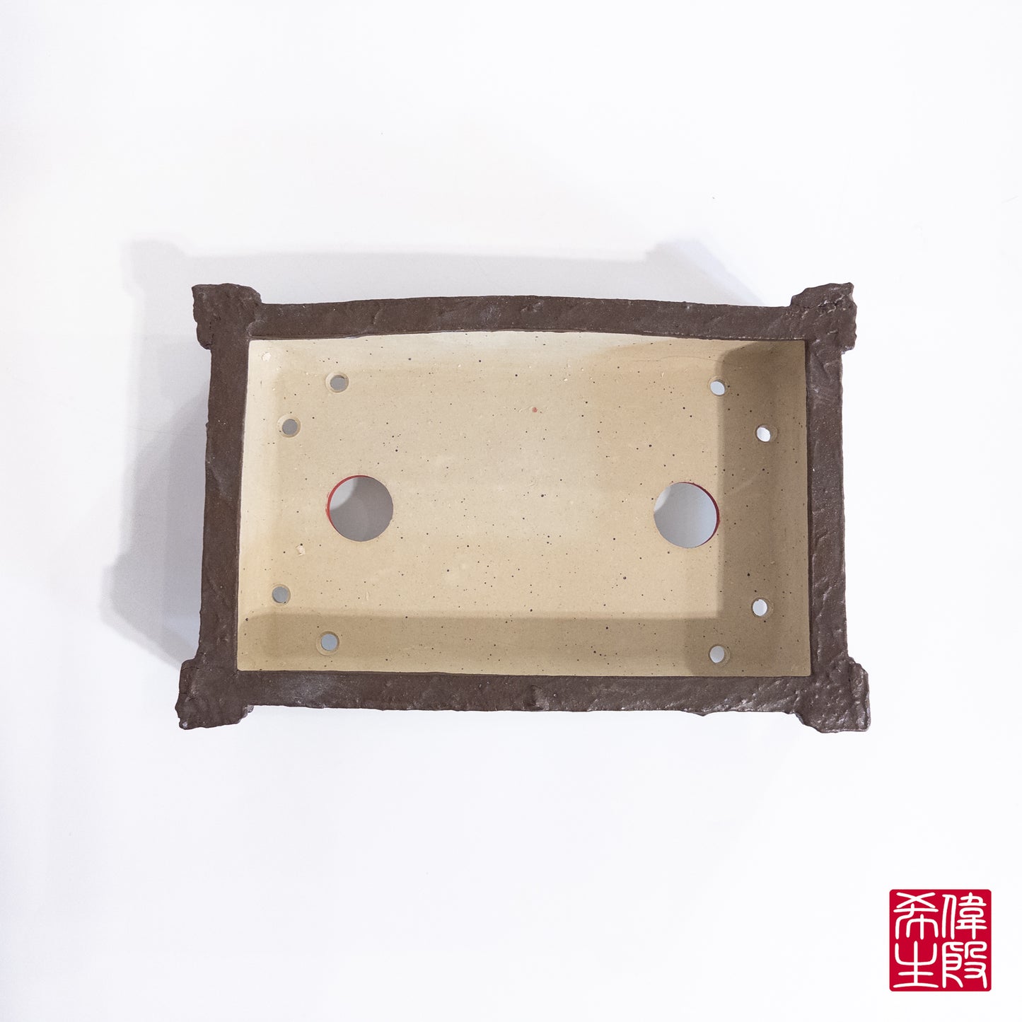 250131552 - slab built rectangle bonsai pot