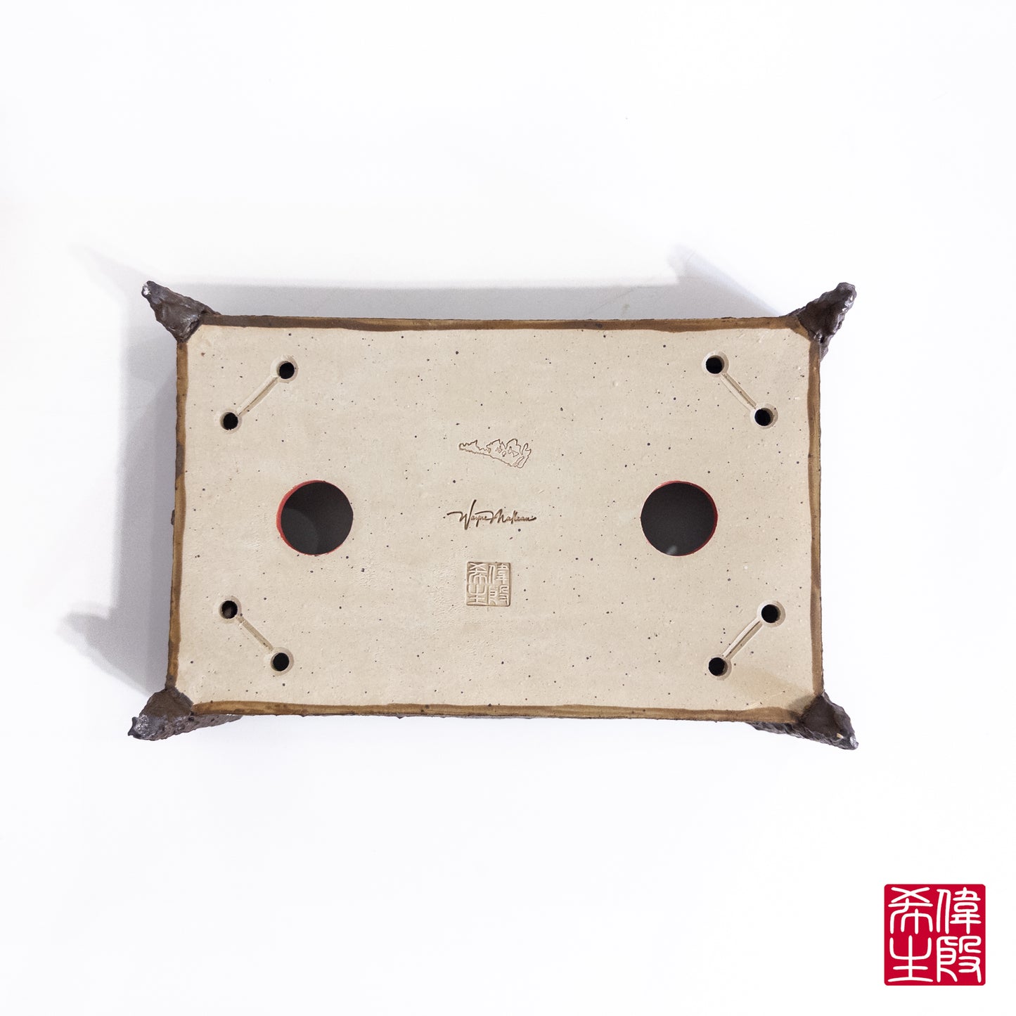 250131552 - slab built rectangle bonsai pot