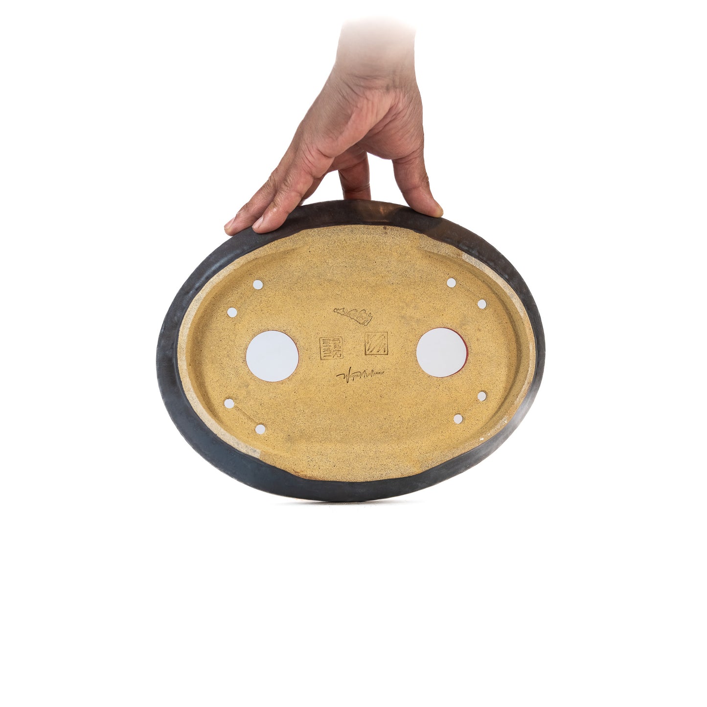 240516202 - slab built oval bonsai pot