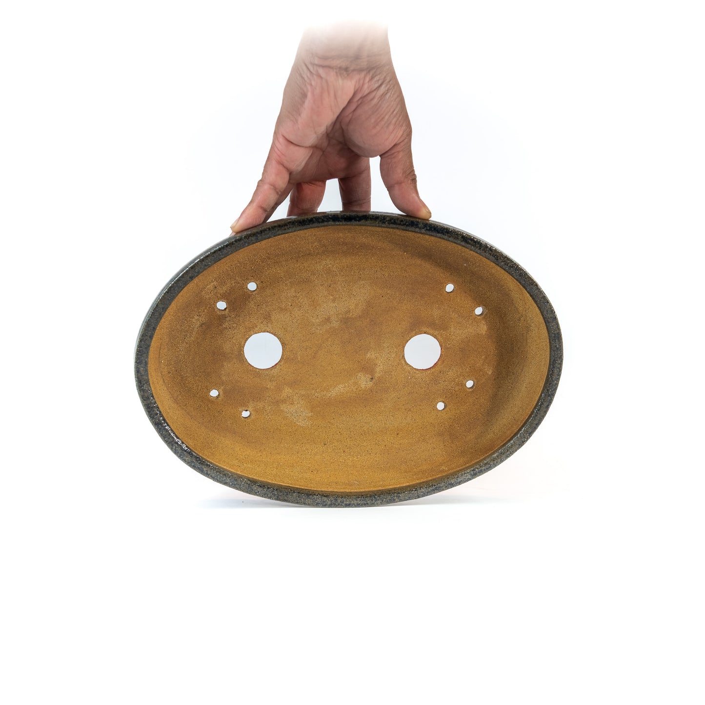 240516202 - slab built oval bonsai pot
